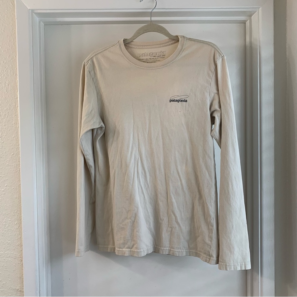 Patagonia Men's M Off White Long Sleeve Pullover Crewneck Top S